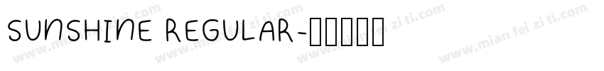 SUNSHINE REGULAR字体转换
